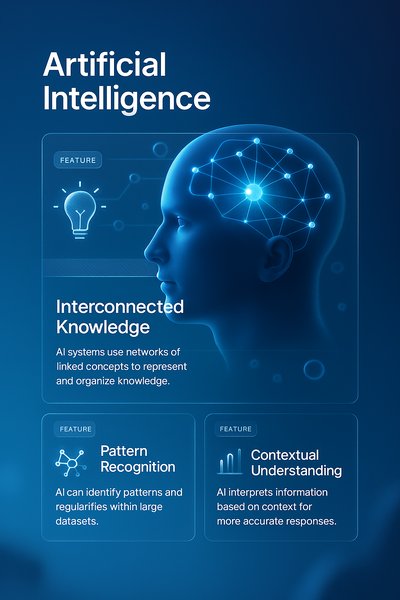 3D Illustration for Webpages Featuring Artificial Intelligence Concepts