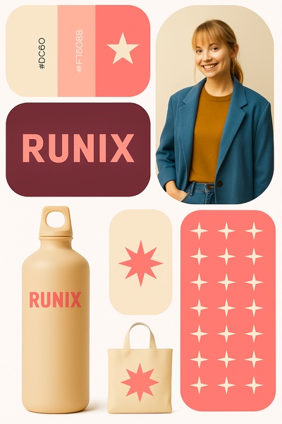 Creative Collage Featuring Modern Branding Elements