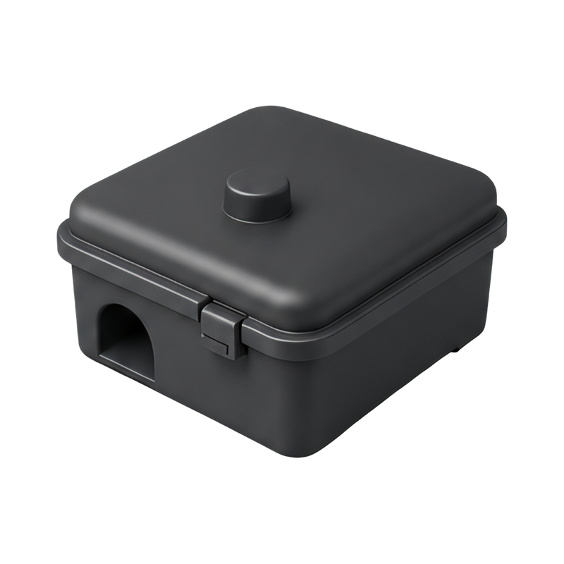 black bait station for pest control