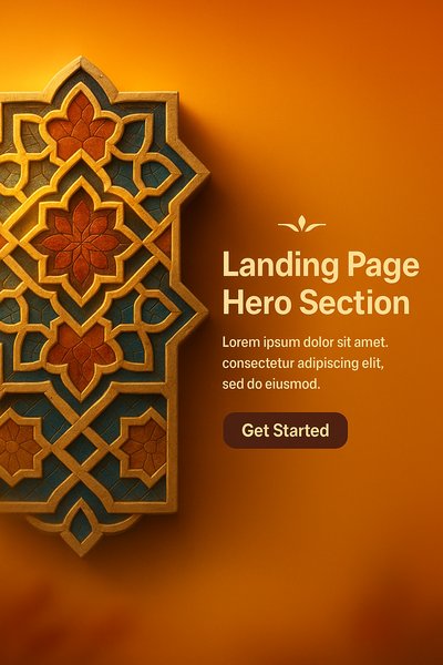 Decorative Landing Page Hero Section Design