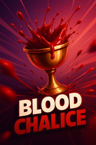 Dynamic Blood Chalice Illustration with Vibrant Colors