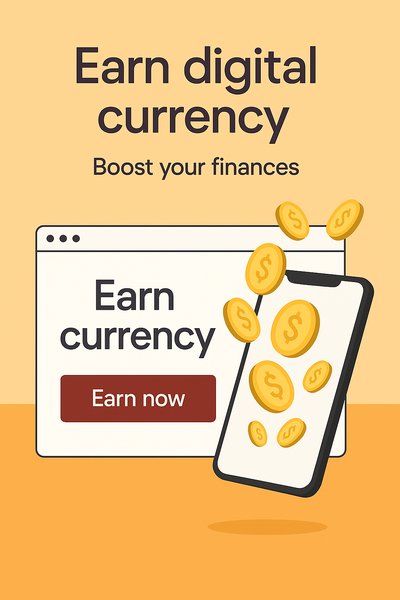 Digital Currency Promotion Graphic for Financial Boost