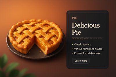 Delicious Pie with Modern Web Design Elements