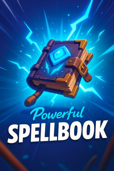 Dynamic Spellbook Illustration with Vibrant Colors