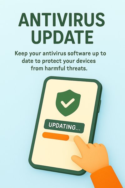 Digital Illustration on Antivirus Update Notification