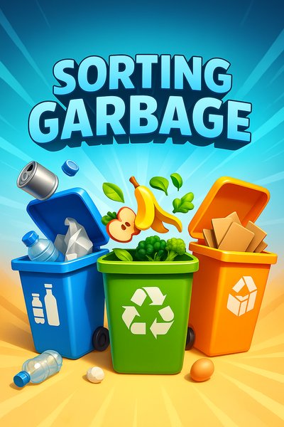 Dynamic Waste Sorting Concept with Colorful Bins