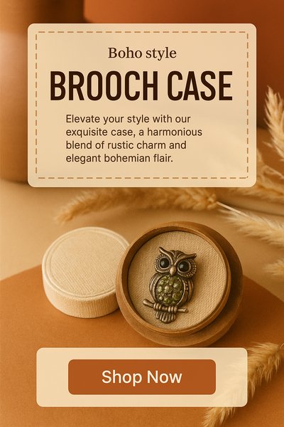 Elegant Boho Brooch Case Landing Page Design