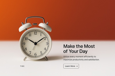 Stylish Web Design with Alarm Clock Theme