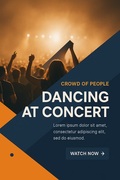 Vibrant Crowd Dancing at Concert with Dynamic Visuals