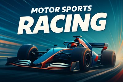 Dynamic Racing Car Illustration in Motion