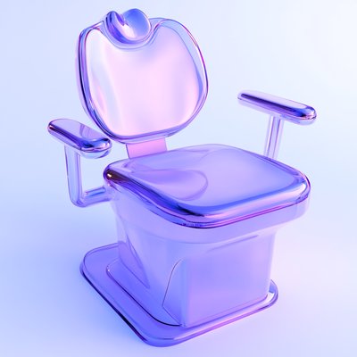Stylized Dental Chair in Transparent Design