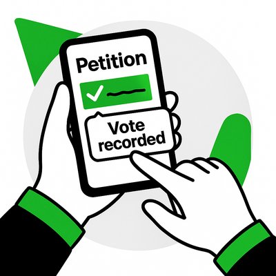 Digital Voting Illustration for Petitions