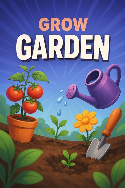 Vibrant Garden Scene with Planting Elements