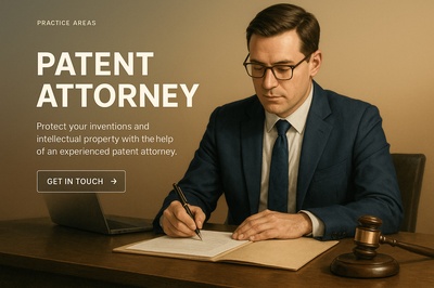 Professional Patent Attorney Web Page Design Concept