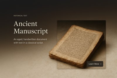 Stylish Web Design Featuring Ancient Manuscript