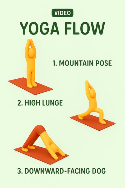 Illustrative Yoga Flow Tutorial with 3 Poses