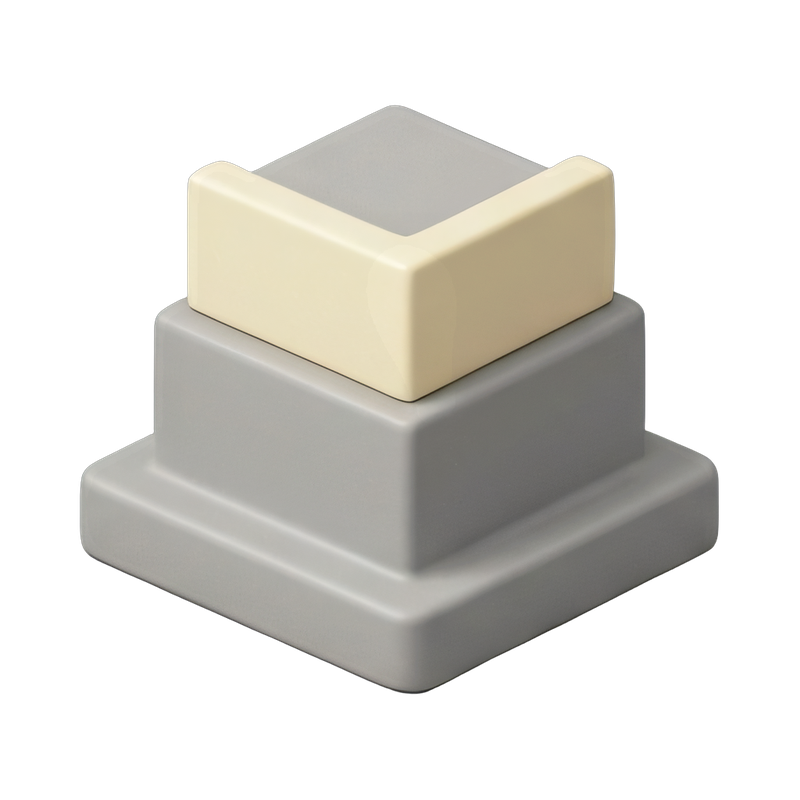 Foundation cutaway view with footing