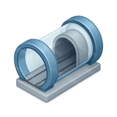 3D Icon of a Vacuum Tube Tunnel in Isometric Design