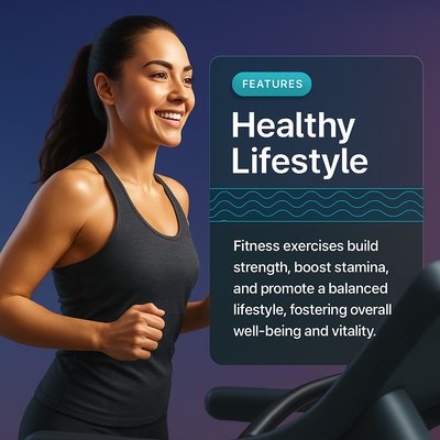 Woman Running on Treadmill Embracing a Healthy Lifestyle