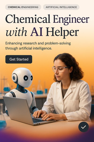 Chemical Engineer Collaborating with AI Assistant