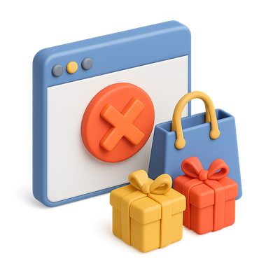 Colorful 3D Icons Bundle with Shopping Elements