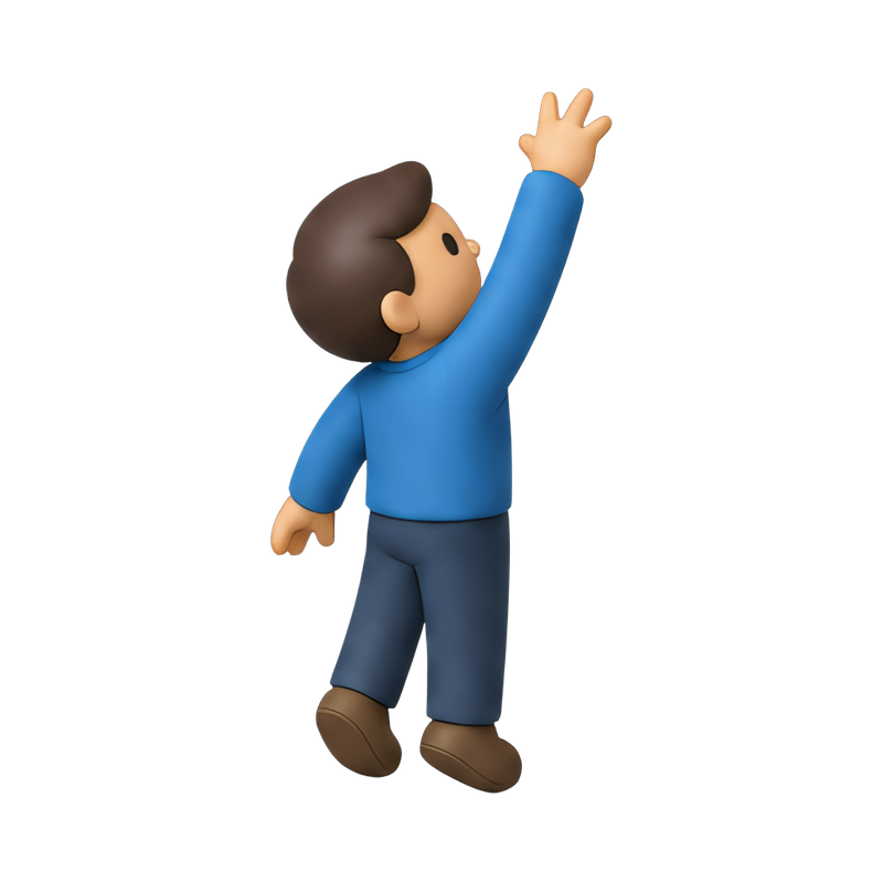 person reaching for the sky
