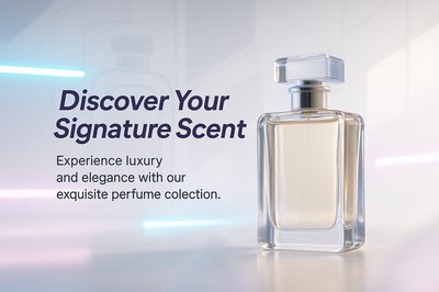 Elegant Perfume Advertisement with Modern Design