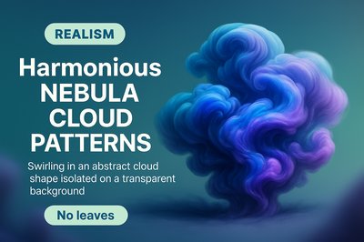 Harmonious Nebula Cloud Patterns in Abstract Design