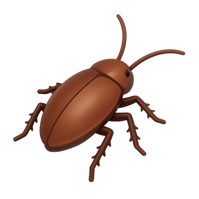 Stylized Brown Beetle Illustration