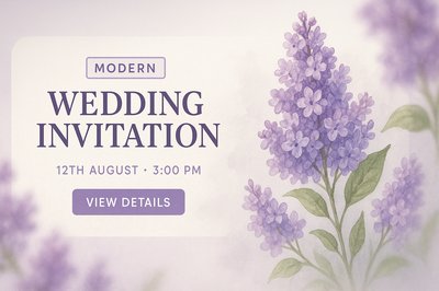 Elegant Floral Wedding Invitation Design