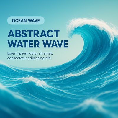 Abstract Ocean Wave with Dynamic Water Motion
