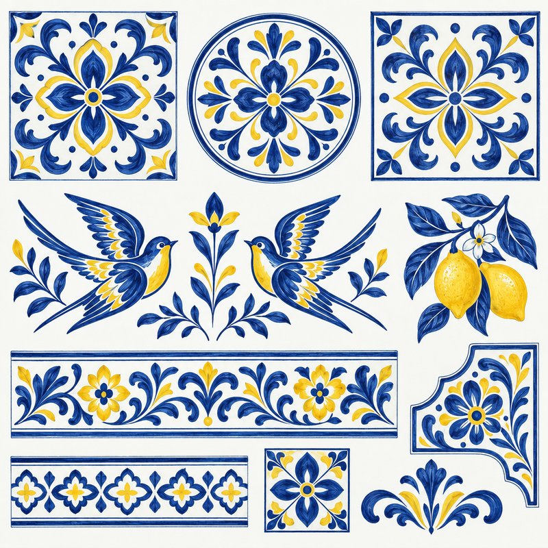 Talavera tile design elements