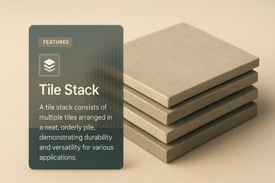 Elegant Tile Stack Design with Integrated Elements