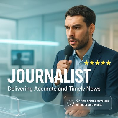 Professional Journalist Social Media Post Highlighting News Coverage