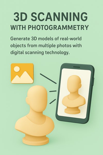 3D Scanning Concept Illustration with Modern Design Elements