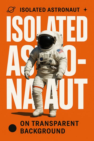 Astronaut Illustration on Vibrant Background