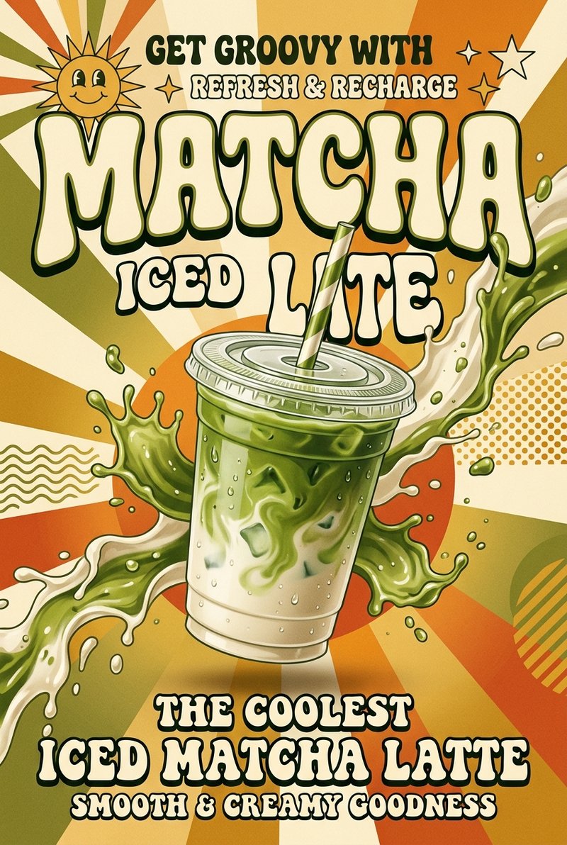 vintage matcha tea aesthetic