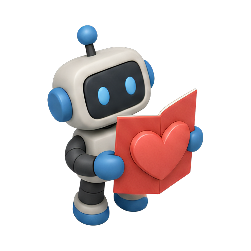 cute robot valentine card