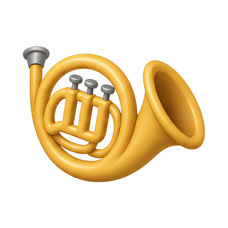 elegant french horn close-up