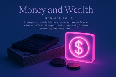 Illuminated Money Concept with Neon Elements