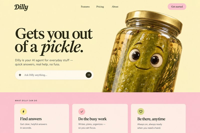 AI Agent Landing Page Design