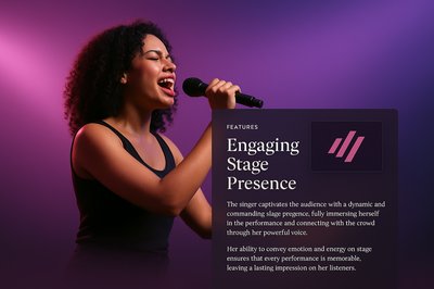 Dynamic Singer Captivating Audience on Stage