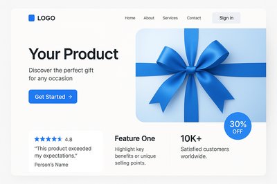 Modern Landing Page Design for Product Promotion