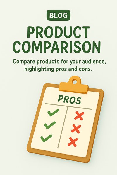 Product Comparison Graphic for Blog Use