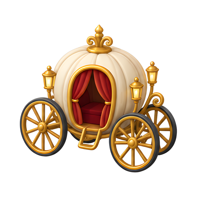 elegant pumpkin coach carriage
