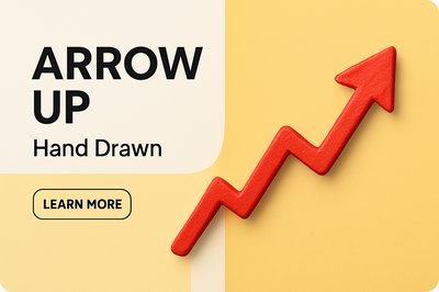 Dynamic Corporate Growth Illustration with Arrow and Typography