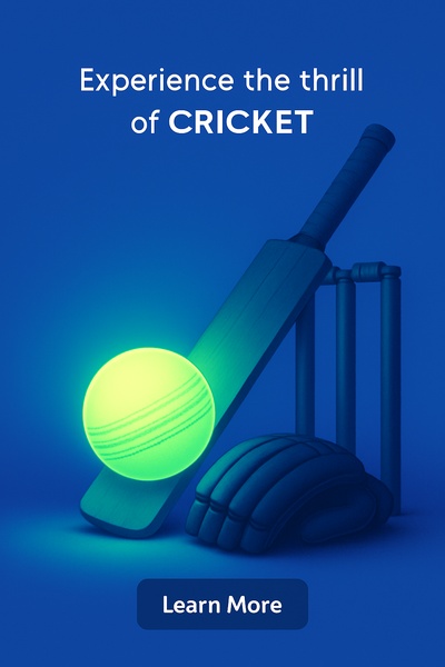 Glowing Cricket Scene with Bat and Ball