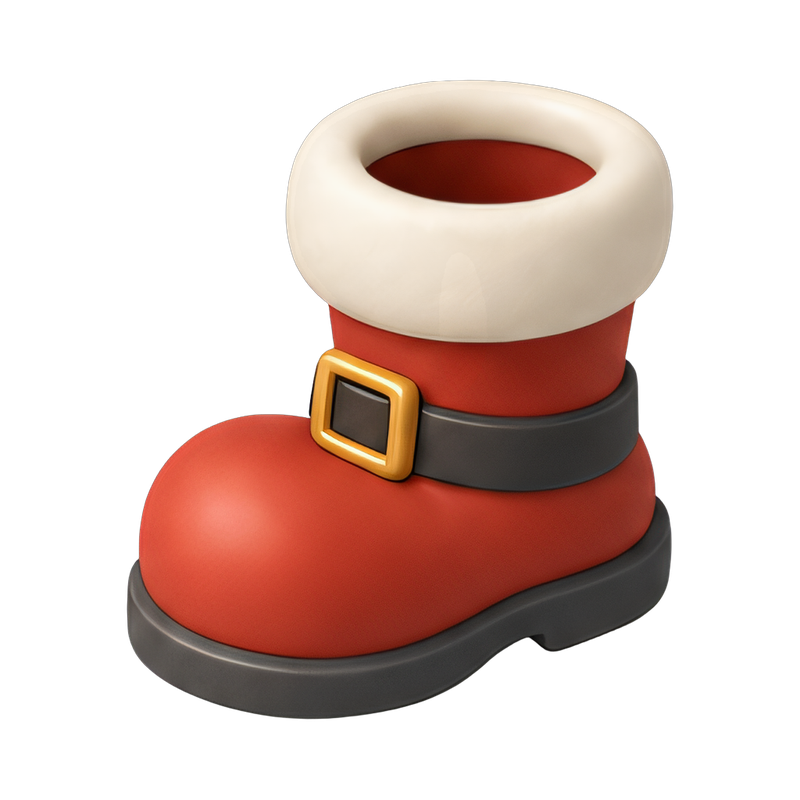 Santa boot with gifts