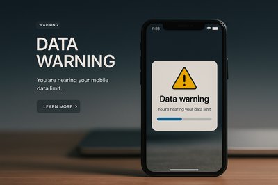 Stylish Web Page Design for Data Warning Notification