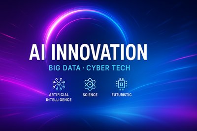Futuristic Graphic on AI Innovation and Technology Themes